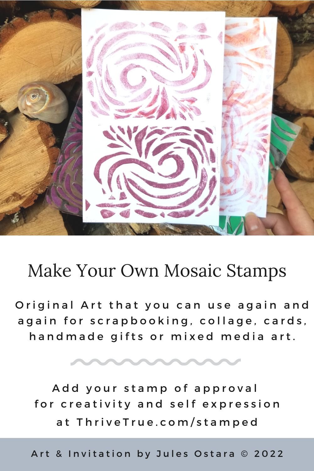 Make Your Own Original Mosaic Stamps ~ Elemental, Nautical, Botanical ...