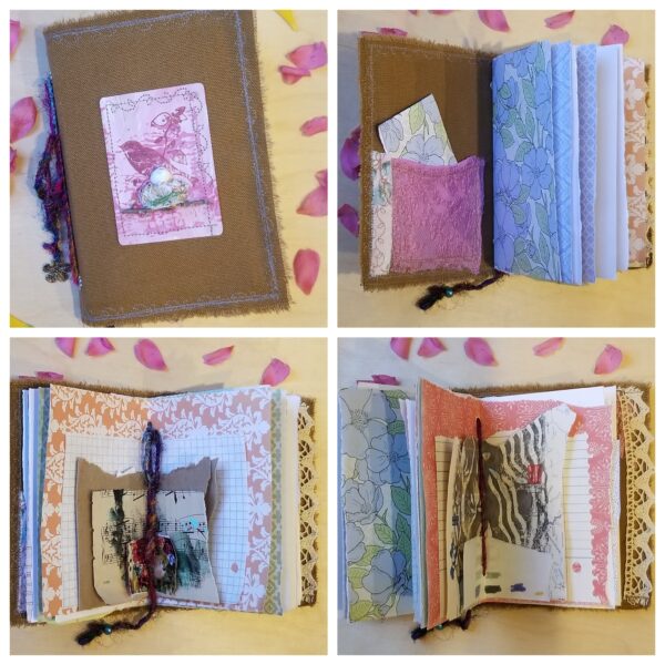 Bird Nest Handmade Fabric Journal