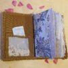 Fabric Journal with Handsewn Lacy Pocket