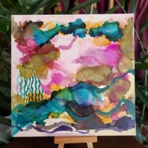 Aura of Moonlight Original Painting on 8x8 Paper